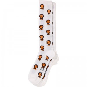 Women Bape Baby Milo Socks Socks White USA | TG9363533