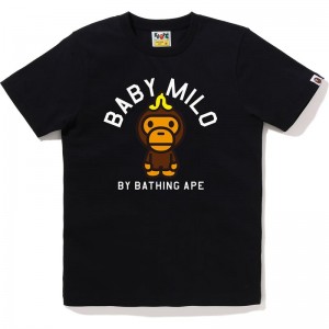 Women Bape Banana On Baby Milo Tee T Shirts Black USA | LM4622762