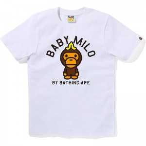 Women Bape Banana On Baby Milo Tee T Shirts White USA | AK4650560