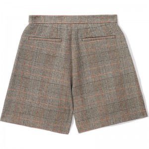 Women Bape Bapy Check Shorts Shorts Brown USA | XV3716976