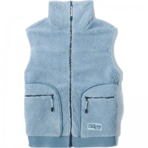 Women Bape Bapy Fleece Vest Jackets Light Blue USA | TJ3787977