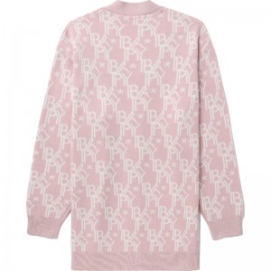 Women Bape Bapy Monogram Cardigan Knitwear Light Pink USA | JA5670160