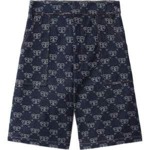 Women Bape Bapy Monogram Shorts Shorts Dark Blue USA | LM9553753