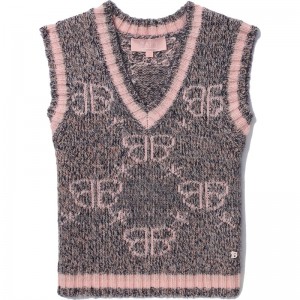 Women Bape Bapy Monogram Vest Knitwear Orange USA | CI0759879