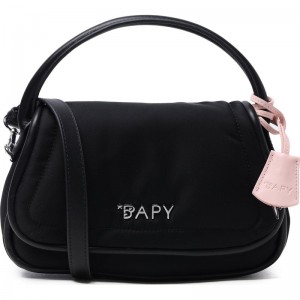 Women Bape Bapy Nylon Top Handle Bag Bags Black USA | IU0400340