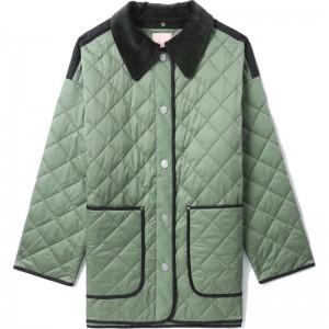 Women Bape Bapy Quilted Jacket Jackets Green USA | MD2360830