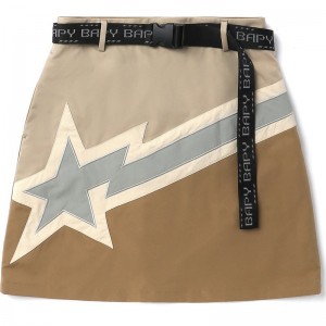 Women Bape Bapy Sta Pencil Skirt Dress Beige USA | OQ5730870