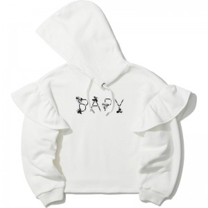 Women Bape Bapy Sweatshirt Sweatshirts White USA | YX5567457