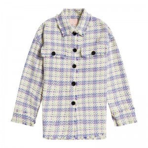 Women Bape Bapy Tartan Shirt Jacket Jackets Purple USA | BO2917697