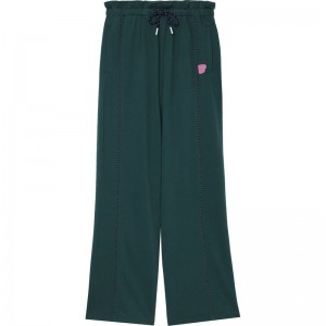 Women Bape Bapy Wide Leg Jogger Pants Dark Green USA | MC7395135