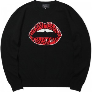 Women Bape Bapy X Markus Lupfer Knit Baby Lip Knitwear Black USA | BW5175415