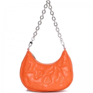 Women Bape Camo Quilting Moon Bag Bags Orange USA | GX6638668