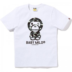 Women Bape City Camo Baby Milo Tee T Shirts White USA | NO2486646