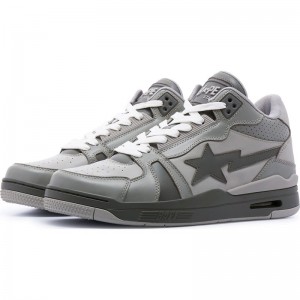 Women Bape Clutch Sta #1 Sneakers Grey USA | FM4055505