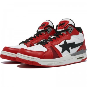 Women Bape Clutch Sta #1 Sneakers Red USA | BF6242622