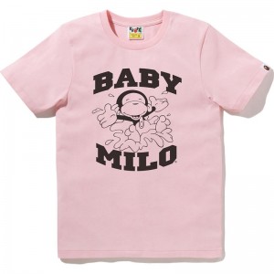 Women Bape Milo Playing In The Water Tee T Shirts Pink USA | LP4327237