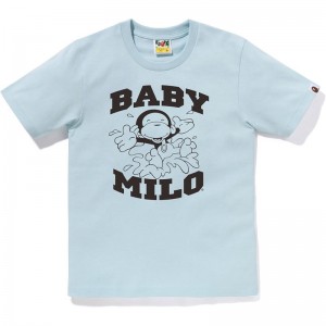 Women Bape Milo Playing In The Water Tee T Shirts Sax USA | IB6768178