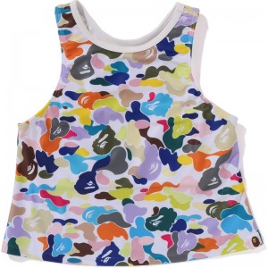 Women Bape Multi Camo Bra Top Underwear White USA | US2043103