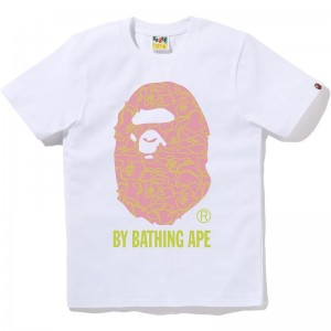 Women Bape Neon Camo By Bathing Ape Tee T Shirts White USA | LP8924294