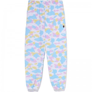 Women Bape New Multi Camo Oversized Sweat Pants Pants White USA | BG9577457