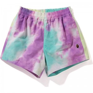 Women Bape One Point Tie Dye Shorts Shorts Multicolor USA | LC3563653