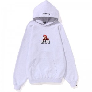 Women Bape Oversized Pullover Hoodie Hoodie Grey USA | HP4658468