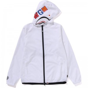 Women Bape Shark Hoodie Jacket Hoodie White USA | UW2207727