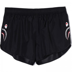 Women Bape Shark Running Shorts Shorts Black USA | JS3610160