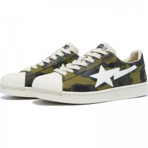 Women Bape Skull Sta 1st Camo Sneakers Green USA | TX3501551