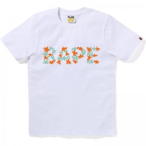 Women Bape Sta Logo Tee T Shirts White USA | WS4422042