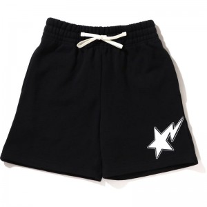 Women Bape Sta Oversized Sweat Shorts Shorts Black USA | NN8931491