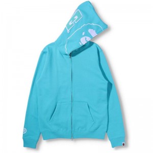 Women Bape Store® Miami 2nd Ape Full Zip Sweatshirts Blue USA | YB4937797