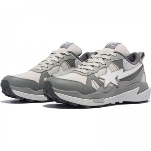 Women Bape Trail Sta Sneakers Grey USA | SD6996296