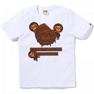 Women Bape Valentine Chocolate Baby Milo Tee T Shirts White USA | GT1629069