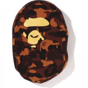 Women Bape Valentine Chocolate Camo Ape Head Cushion Home Brown USA | JL0260120