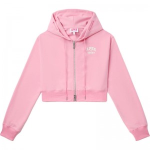 Women Bape Zip-up Hoodie Hoodie Pink USA | LW2736176