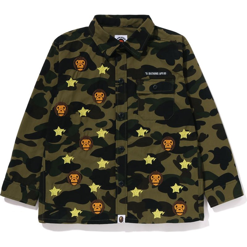 Kids\' Bape 1st Camo Baby Milo Sta Military Shirt Shirts Green USA | CS0305935