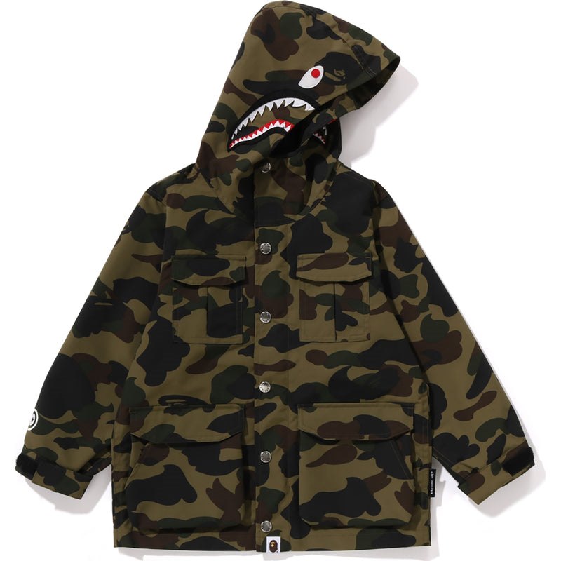 Kids' Bape 1st Camo Shark Mountain Jacket Jackets Green USA | LK2325135