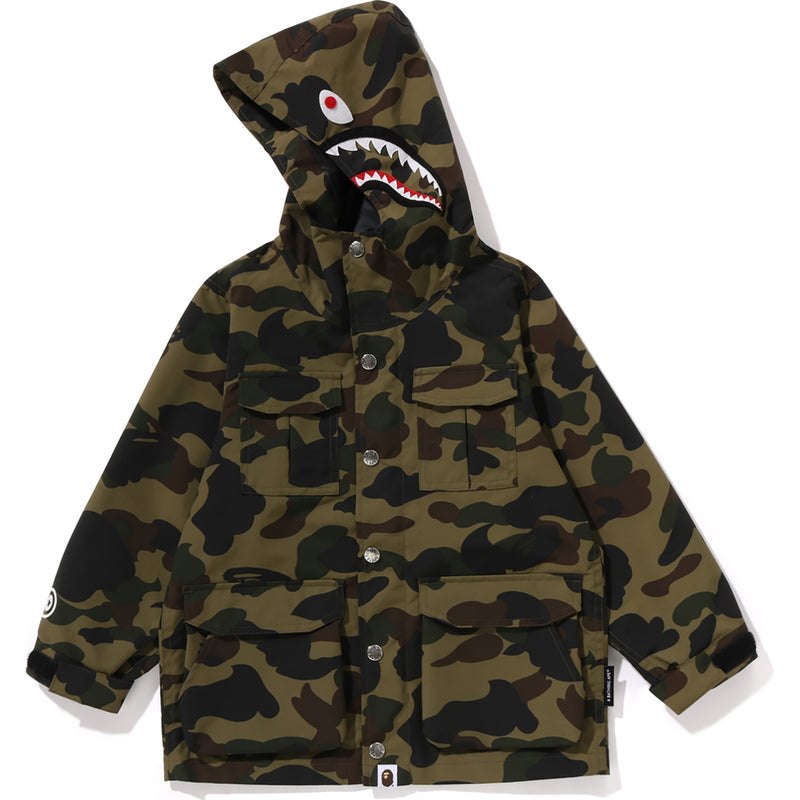 Kids' Bape 1st Camo Shark Mountain Jacket Jackets Green USA | LK2325135