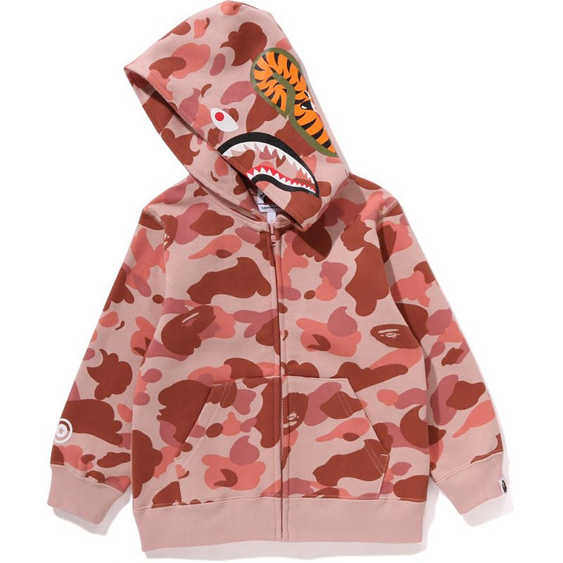 Kids' Bape 1st Camo Shark Zip Hoodie Hoodie Pink USA | UB9483643