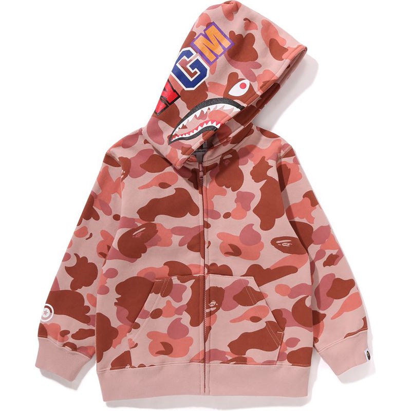 Kids\' Bape 1st Camo Shark Zip Hoodie Hoodie Pink USA | UB9483643