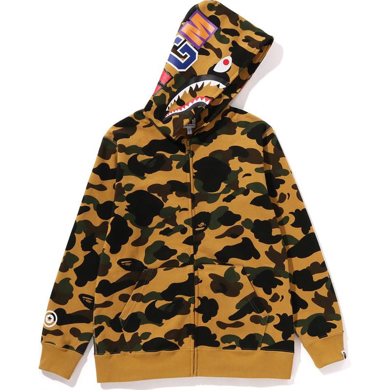 Kids\' Bape 1st Camo Shark Zip Hoodie Jr Hoodie Yellow USA | HS3357237