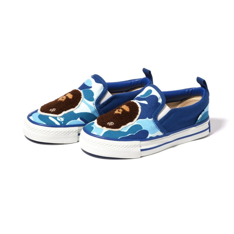 Kids\' Bape Abc Camo Ape Head Patch Slip On Slip On Blue USA | WT3238128