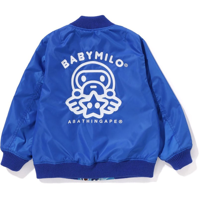 Kids' Bape Abc Camo Baby Milo Reversible Ma-1 Jacket Jackets Blue USA | MS0095205