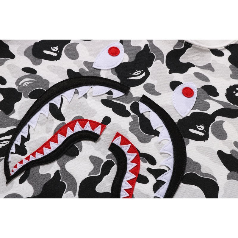 Kids' Bape Abc Camo Shark Patch Crewneck Sweatshirts Grey USA | DG5280620