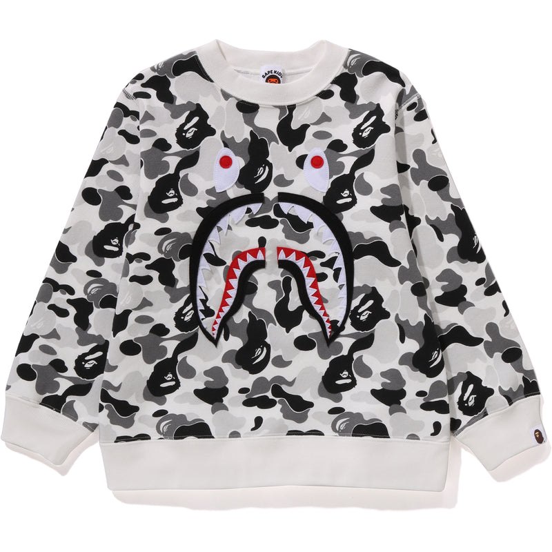 Kids\' Bape Abc Camo Shark Patch Crewneck Sweatshirts Grey USA | DG5280620