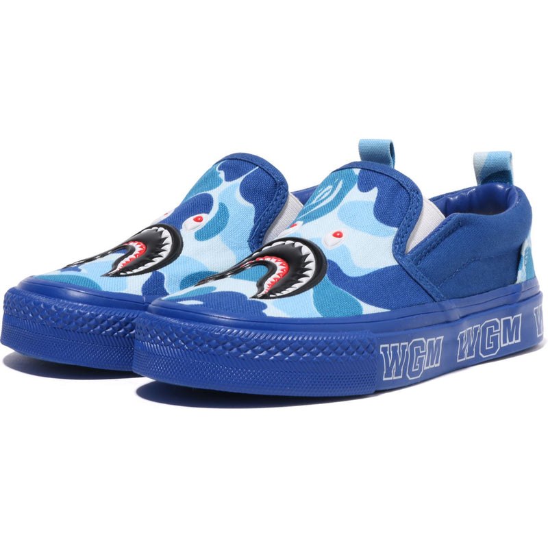 Kids\' Bape Abc Camo Shark Patch Slip On Slip On Blue USA | ZL6676066