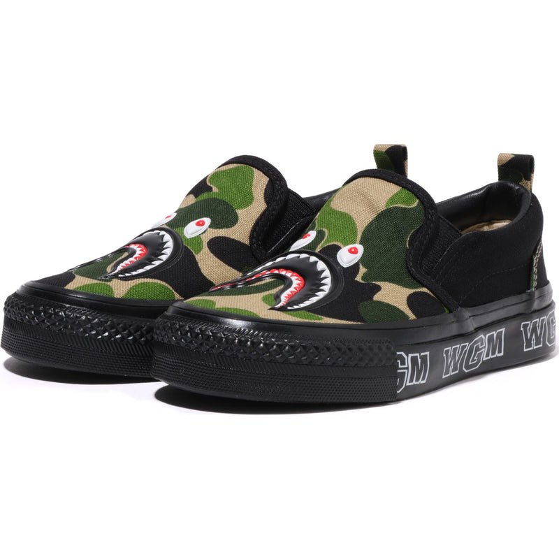 Kids\' Bape Abc Camo Shark Patch Slip On Slip On Green USA | ML3918398