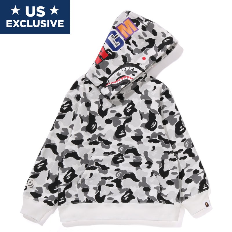 Kids\' Bape Abc Camo Shark Pullover Hoodie Hoodie Grey USA | IU8824284