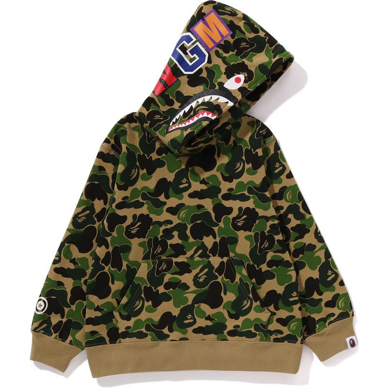 Kids' Bape Abc Camo Shark Pullover Hoodie Hoodie Green USA | ZT0559359